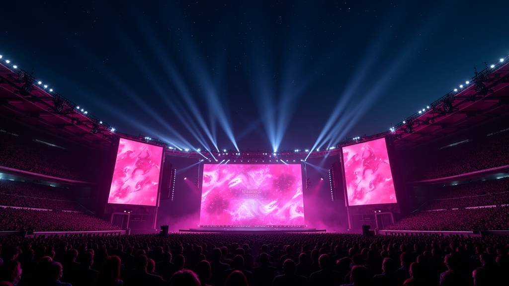 Blackpink et Bruno Mars sur scène lors du concert à Los Angeles