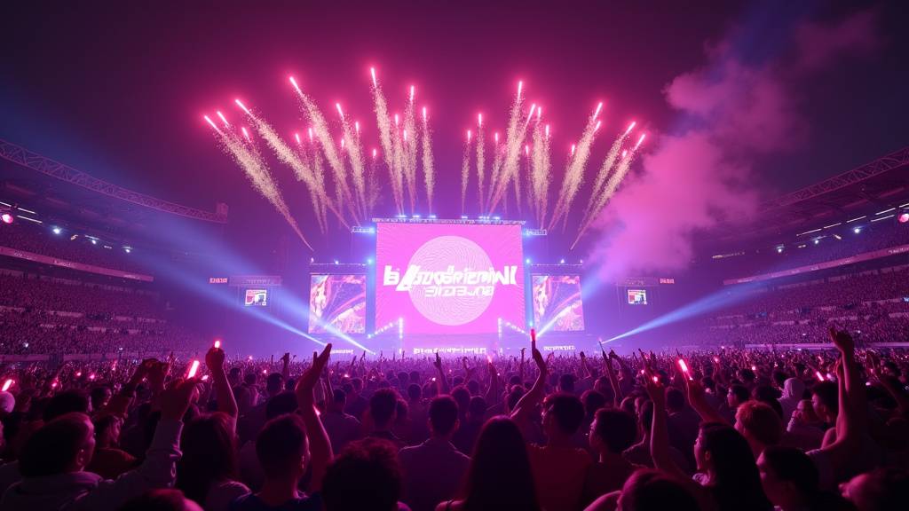 Blackpink sur scène lors de leur tournée mondiale 2025