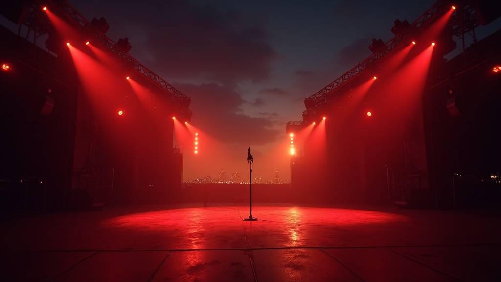 Booba en concert sur scène avec son public