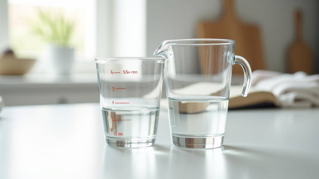 Verre doseur avec graduation en cl et ml