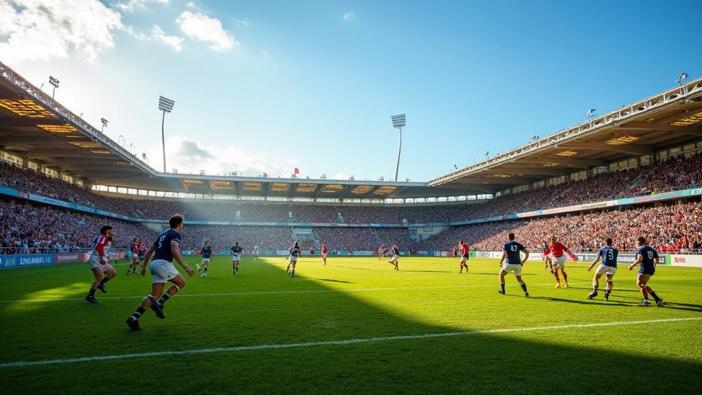 Stade Jean Dauger de Bayonne lors d'un match de rugby passionnant