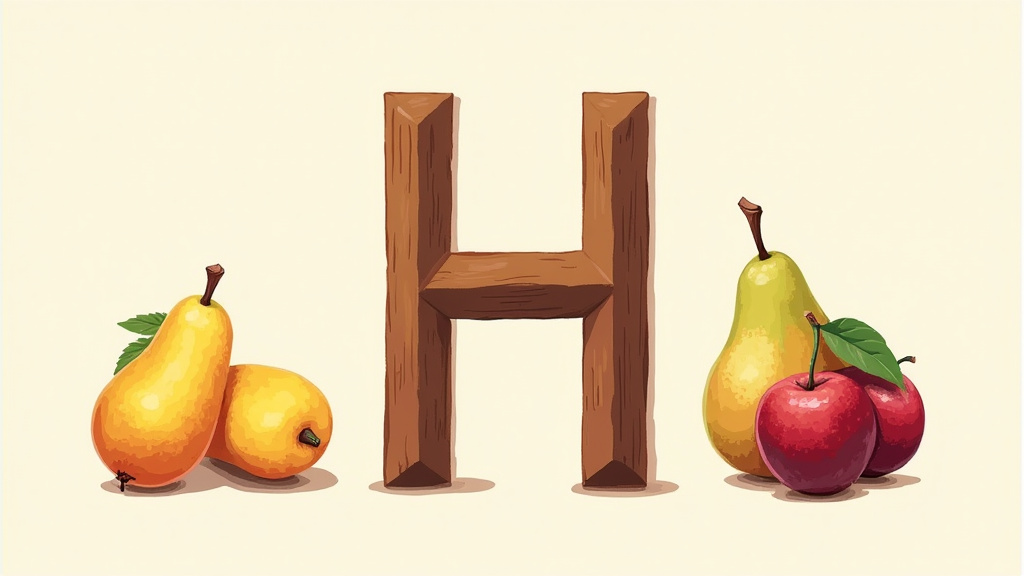 Collection de fruits rares commençant par la lettre H