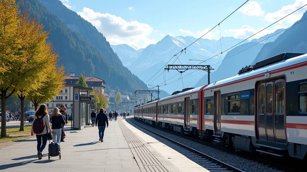 Intérieur de la gare d'Annecy avec services voyageurs