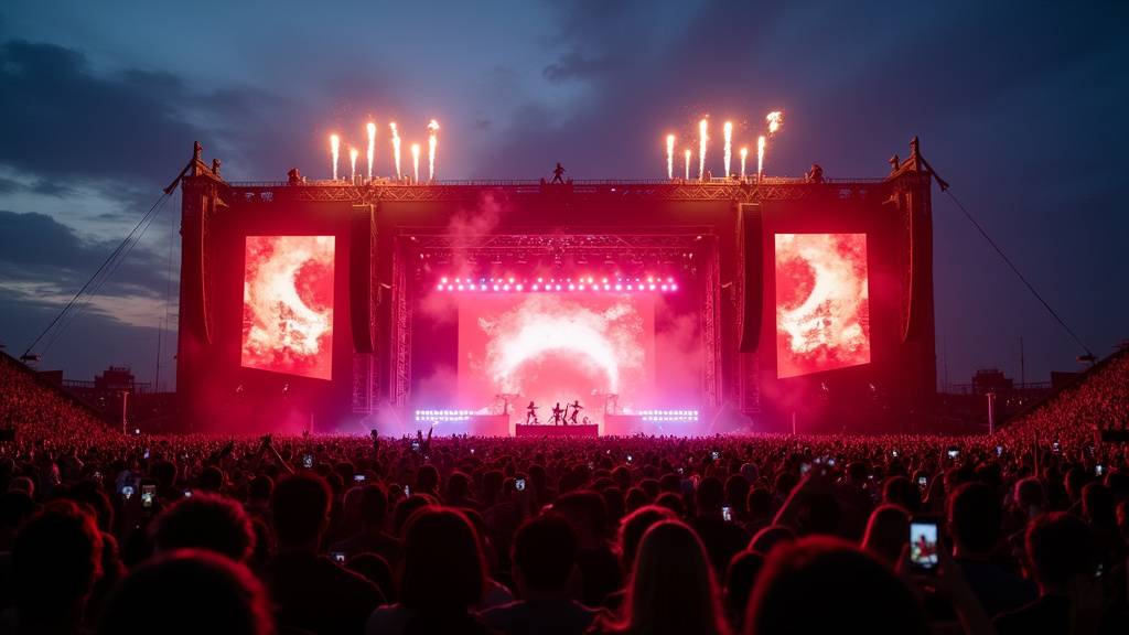 Foule en délire lors d'un concert d'Imagine Dragons en Europe