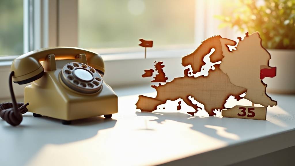 Clavier de téléphone montrant la différence entre +35 et 035