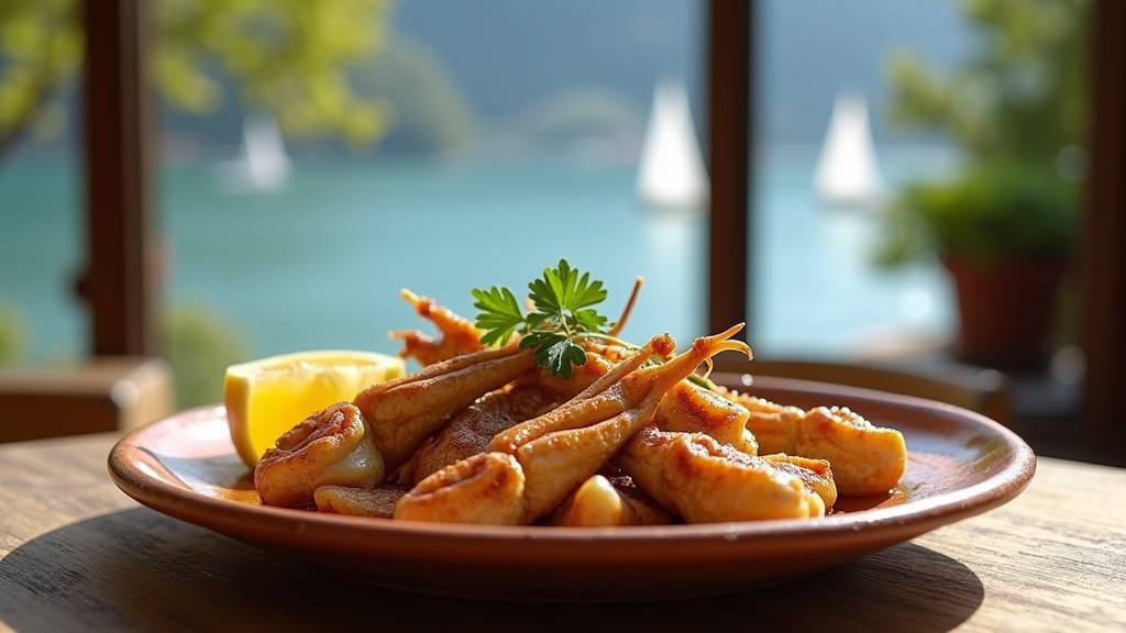 Intérieur chaleureux d'un restaurant traditionnel à Annecy avec tables en bois et décoration authentique